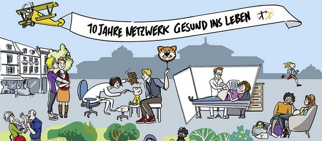 Szenen aus dem Leben junger Familien